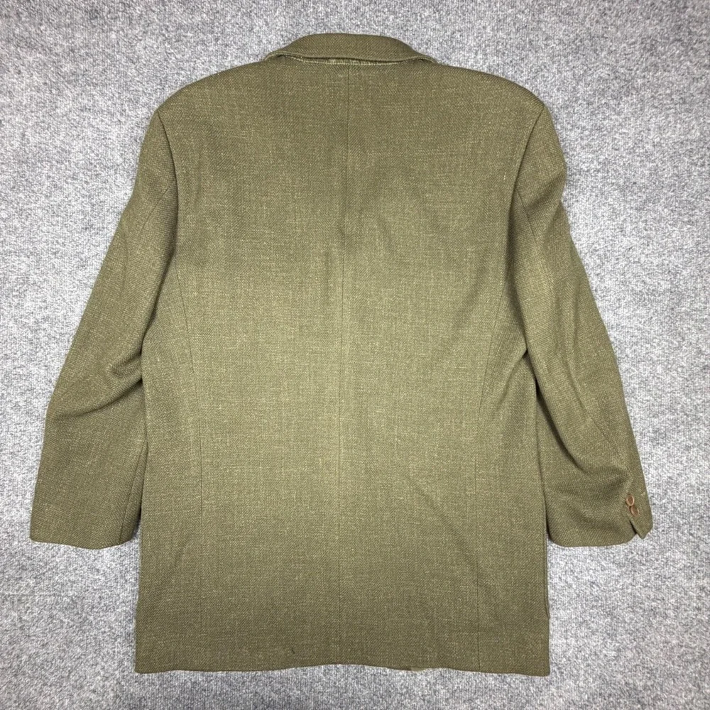 Hugo Boss Menas 42L Olive Green Virgin Wool Sport Coat Blazer 2 Button